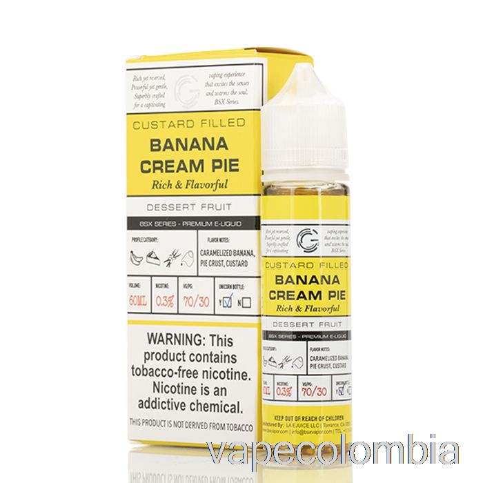 Vape Desechable Pastel De Crema De Plátano - Serie Bsx - 60ml 0mg